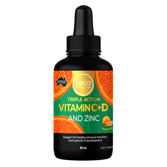 Coco Health Triple Action Vit C,D and Zinc 90ml