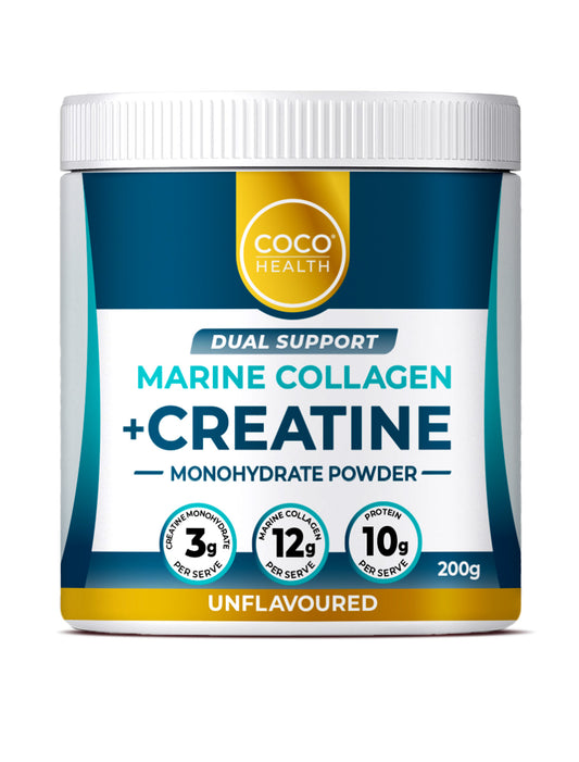 Coco Health Marine Collagen + Creatine Powder Unflavoured 200 g