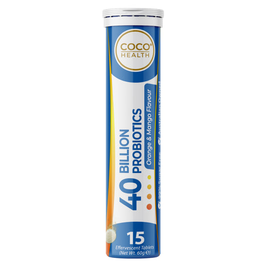 40 Billion Probiotics Orange & Mango Effervescent 15s